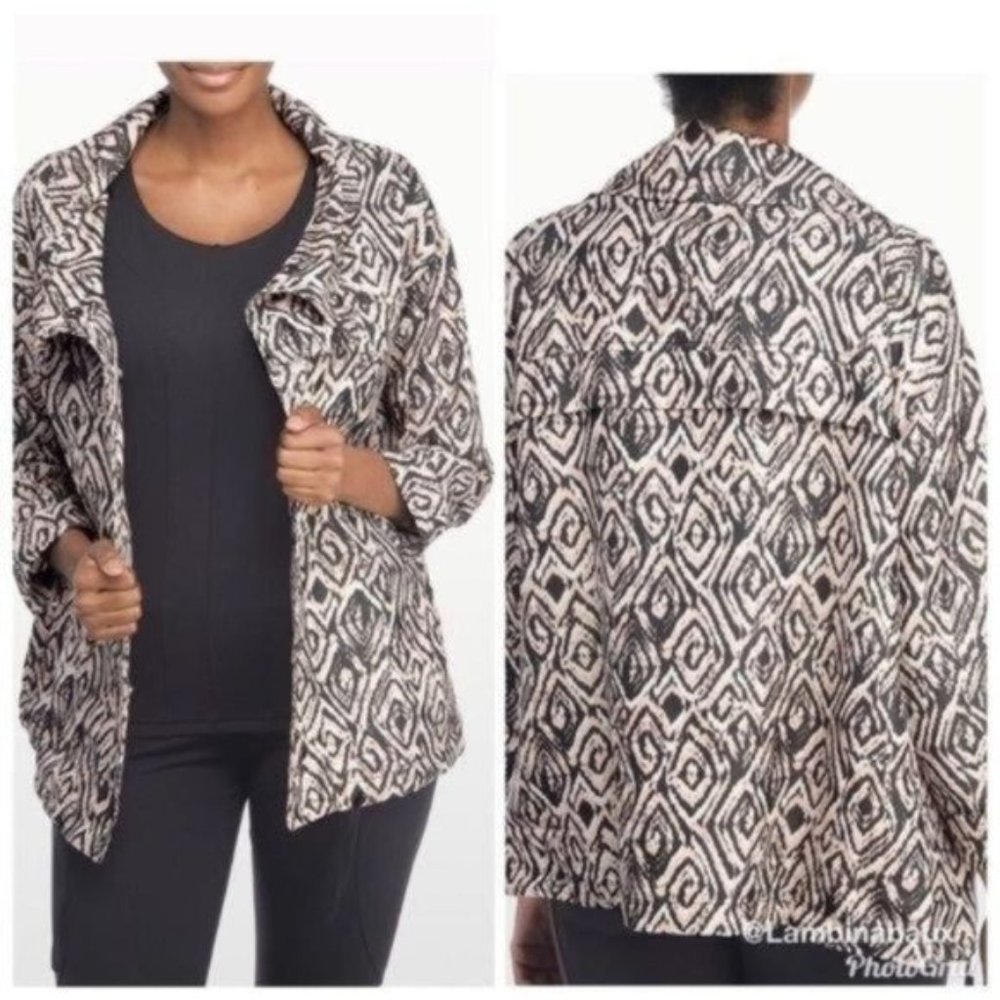 NYDJ City‎ Sport Printed Crop Trench Jacket Size XS Women's